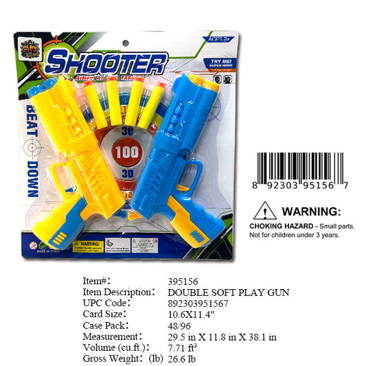 10.6X11.4"2PC SOFT DART GUN SET