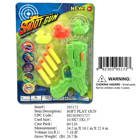 10.9X7.5" SOFT DART SHOOT GUN SET