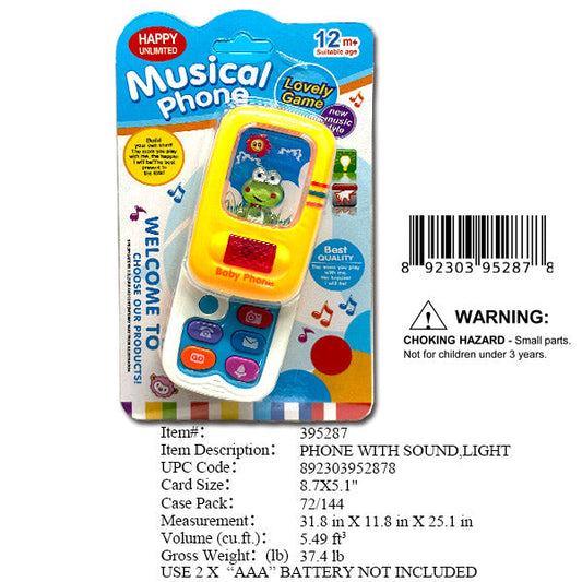 8.7X5.1"B/O IC MUSICAL PHONE