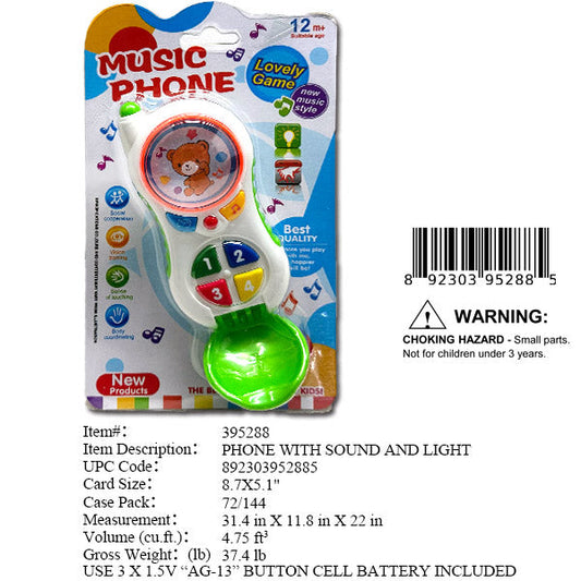 8.7X5.1"B/O IC MUSICAL PHONE
