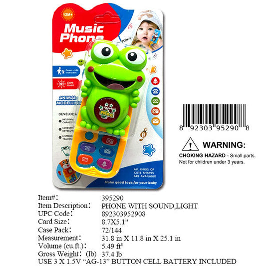 8.7X5.1"B/O IC MUSICAL PHONE