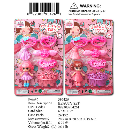 6.5X11.2"BEAUTY SET WITH DOLL