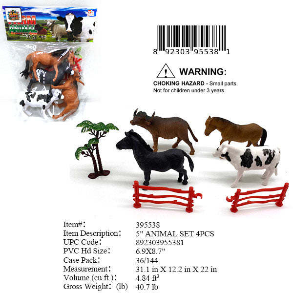 6.9X8.7"FARM ANIMALS PLAY SET