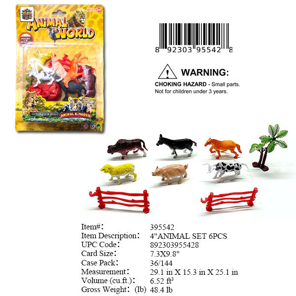 7.3X9.8"FARM ANIMALS PLAY SET
