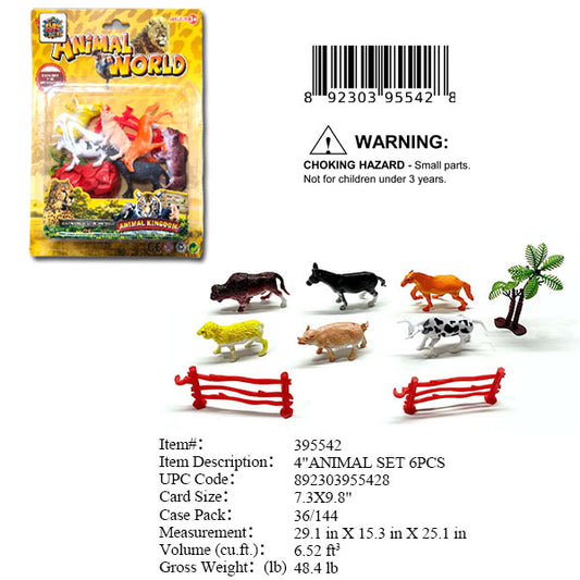7.3X9.8"FARM ANIMALS PLAY SET