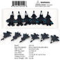 6PC PULL BACK BLK AIRPLANE