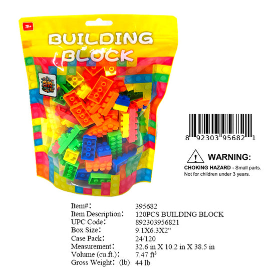 9.1X6.3X2"120PC BUILDING BLOCKS
