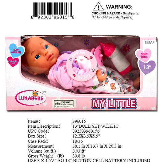 12.2Z3.9X5.9"13"NEW BORN BABY SET