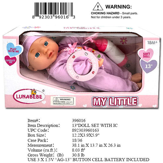 12.2Z3.9X5.9"13"NEW BORN BABY SET