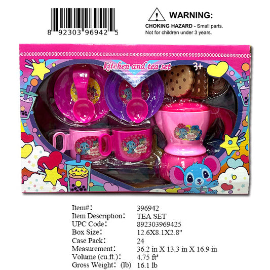 12.6X8.1X2.8"10PC PLAY TEA SERVING SET