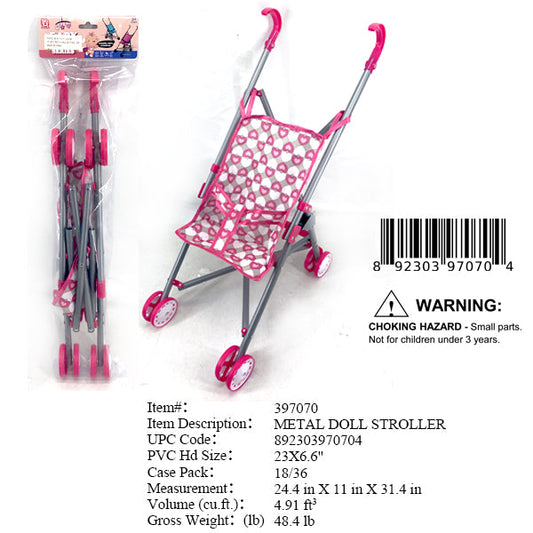 23X6.6"METAL DOLL STROLLER