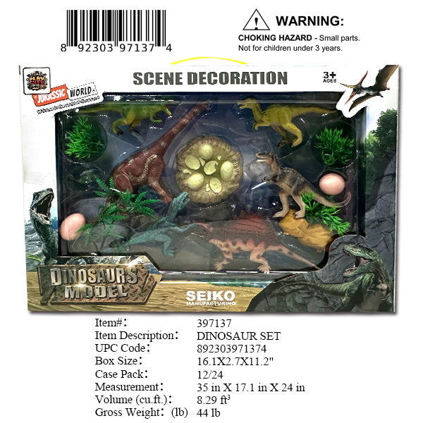 16.1X2.7X11.2"DINOSAURS MODEL SET