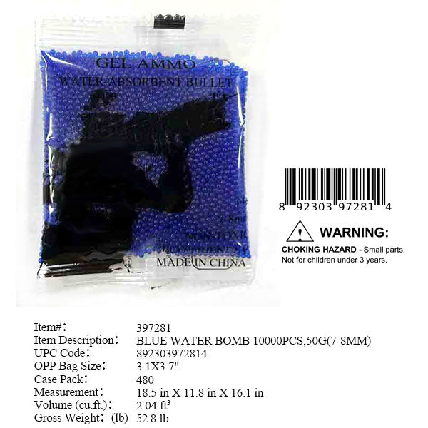 10000PC WATER GEL AMMO NAVY BLUE