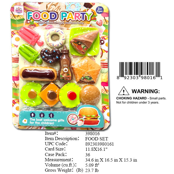 11.8X16.1"PLAY FOOD  SET