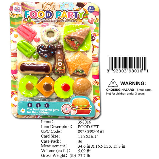 11.8X16.1"PLAY FOOD  SET