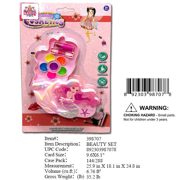 9.6X6.1"MERMAID MAKE UP SET