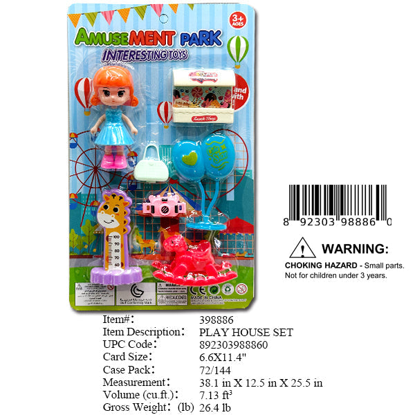 6.6X11.4"AMUSEMENT PARK PLAYSET