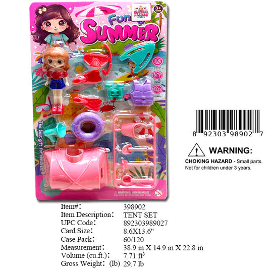 8.6X13.6"GIRL DOLL FUNNY SUMMER PLAY SET