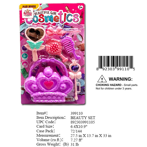 6.4X10.9"GIRL BEAUTY PLAY SET