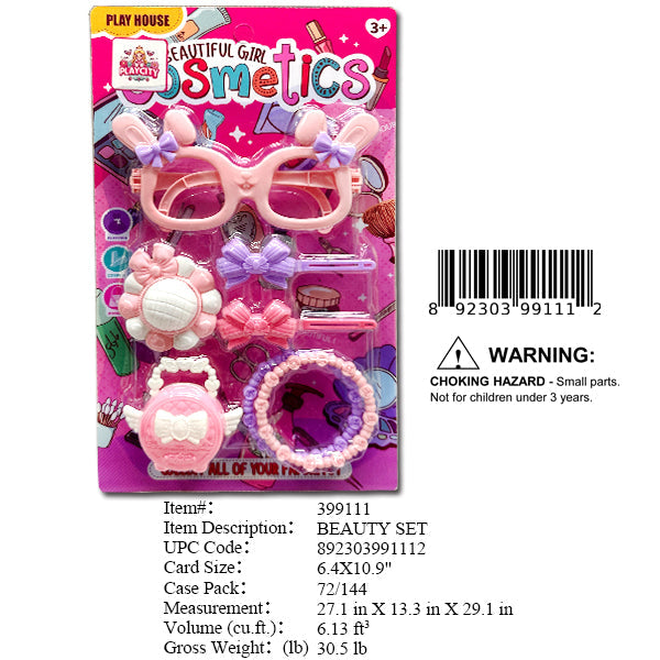 6.4X10.9"GIRLS BEAUTY PLAY SET