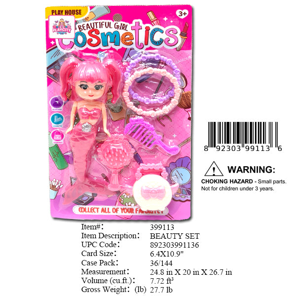 6.4X10.9"MERMAID BEAUTY SET