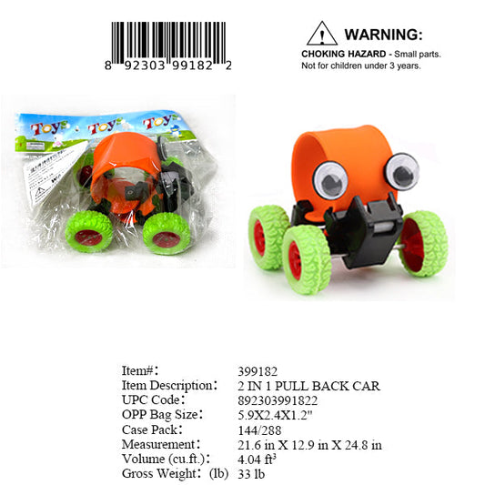 5.9X2.4"PULL BACK SNAPPER CAR