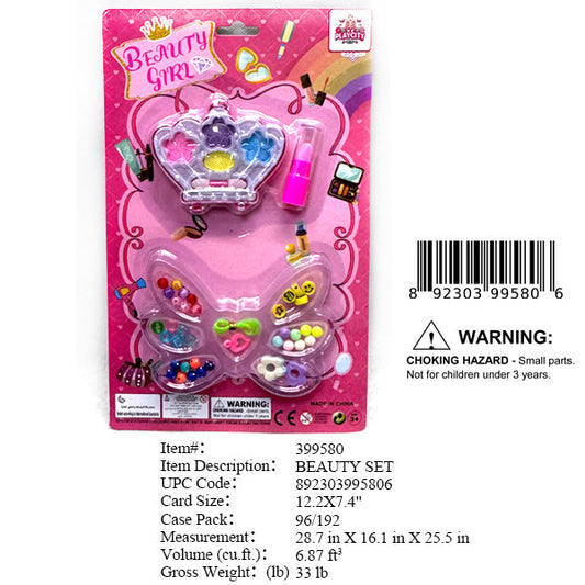 12.2X7.4"BEAUTY BEADS & MAKE UP SET