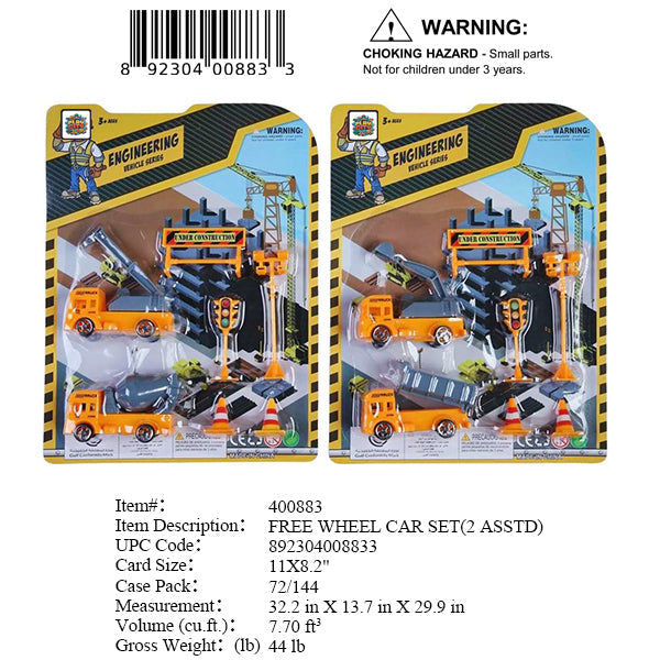 11X8.2"CONSTRUCTION TRUCK PLAY SET