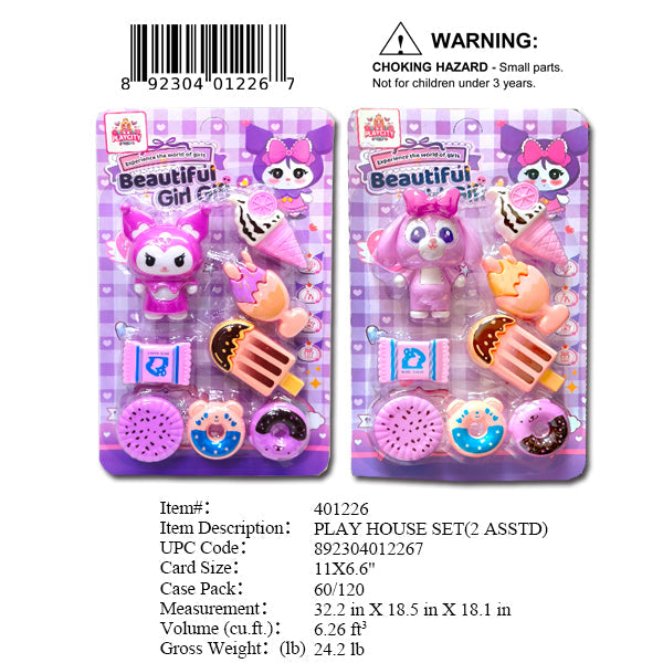 11X6.6"BEAUTIFUL SNACKS PLAY SET