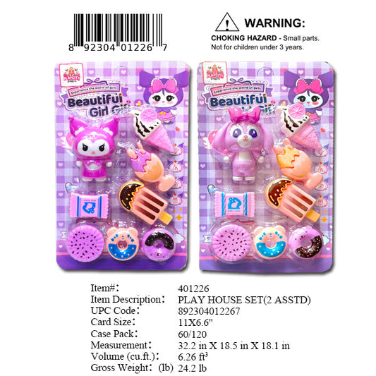 11X6.6"BEAUTIFUL SNACKS PLAY SET