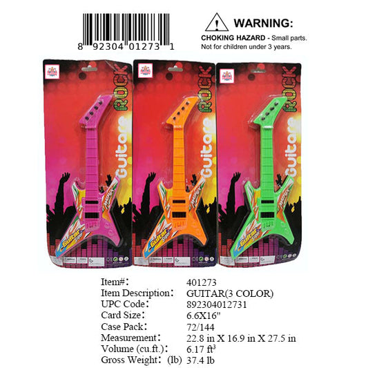 6.6X6"TOY GUITAR 3/A COLORS