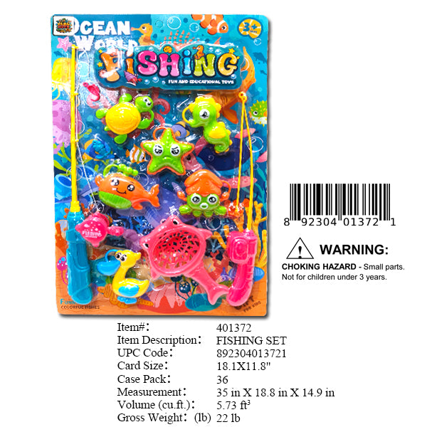 18.1X11.8"OCEAN WORLD FISHING PLAY SET