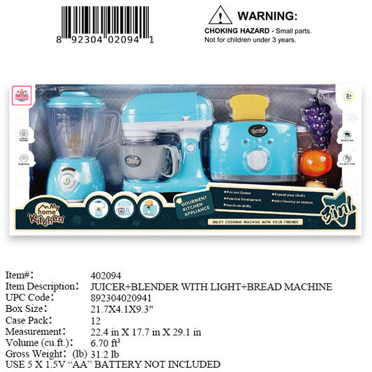 21.7X4.1X9.3"3PC IC KITEN APPLIANES PLAY SET