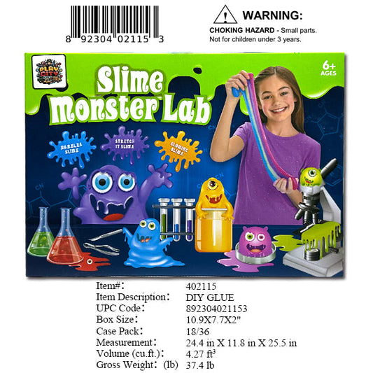 10.9X7.7X2"DIY SLIME MONSTER LAB SET