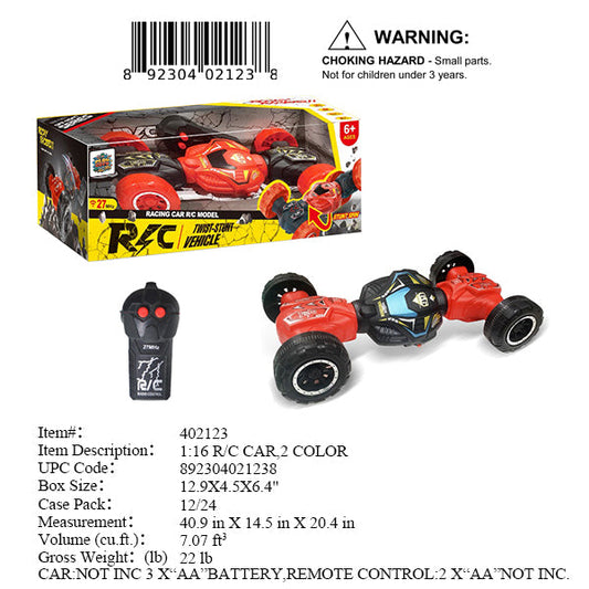 12.9X4.5X6.4"RC 2CH STUNT TRUCK