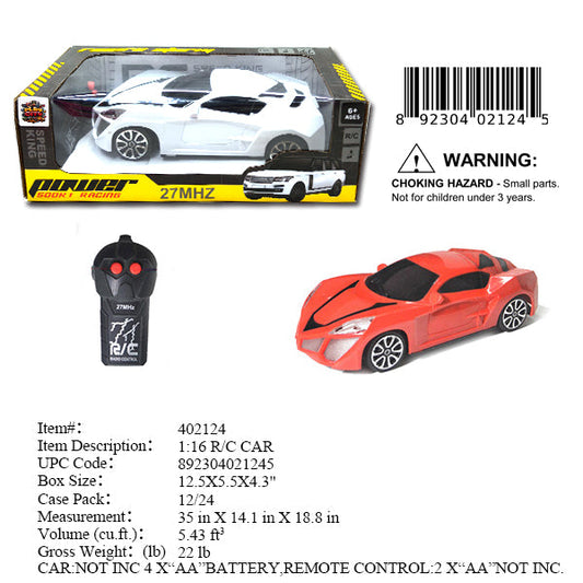 12.5X5.5X4.3"RC 2CH SPORT CAR