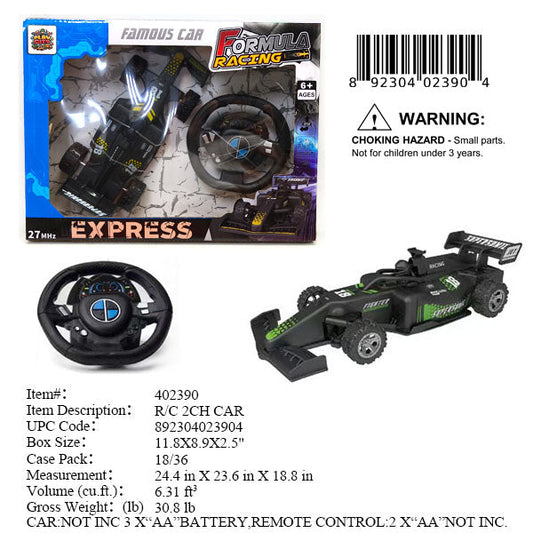 11.8X8.9X2.5"B/O R/C 2CH F1 RACE CAR