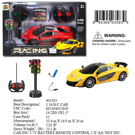 14.2X9.3X5.3"B/O R/C 1:16 RACE CAR SET