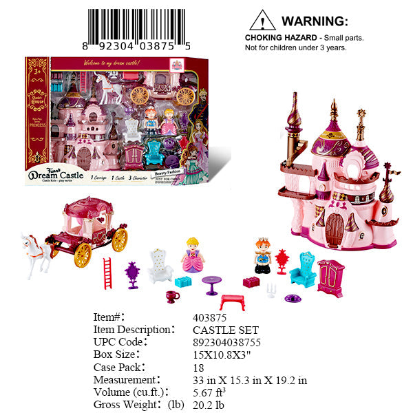 15X10.8X3"DREAM CASTLE PLAYSET