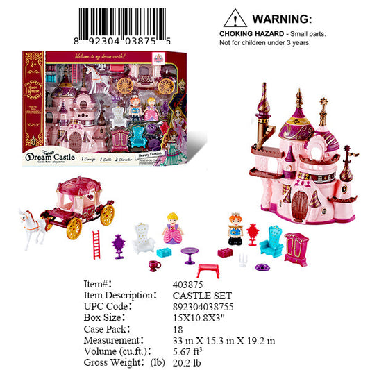 15X10.8X3"DREAM CASTLE PLAYSET