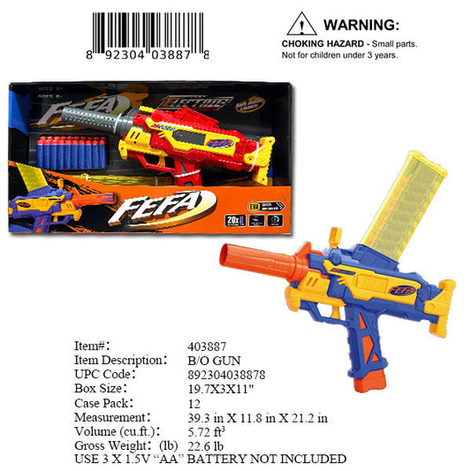 19.7X3X11"B/O SOFT DART SHOOT GUN