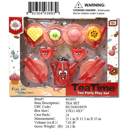 15X11.4X3"TEA TIME PLAY TEA PARTY SET