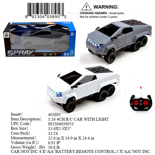 13.4X5.3X5"1:16 4CH R/C FASHION TRUCK