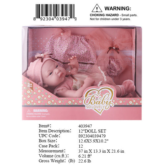 12.6X5.9X10.2"LOVELY BABY DOLL