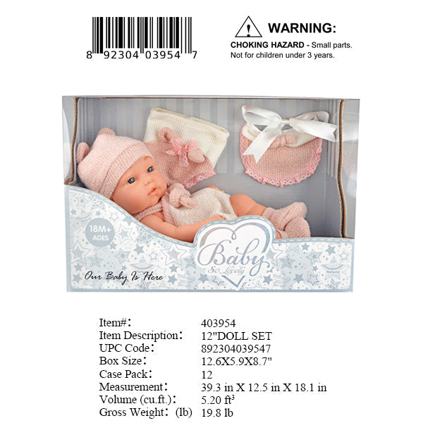 12.6X5.9X8.7"2"LOVELY BABY DOLL