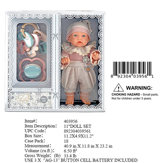 11.2X4.9X11.2"11"LOVELY BABY DOLL