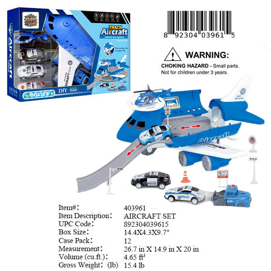 14.4X4.3X9.7"DIY AIRCRAFT & CARS PLAY SET
