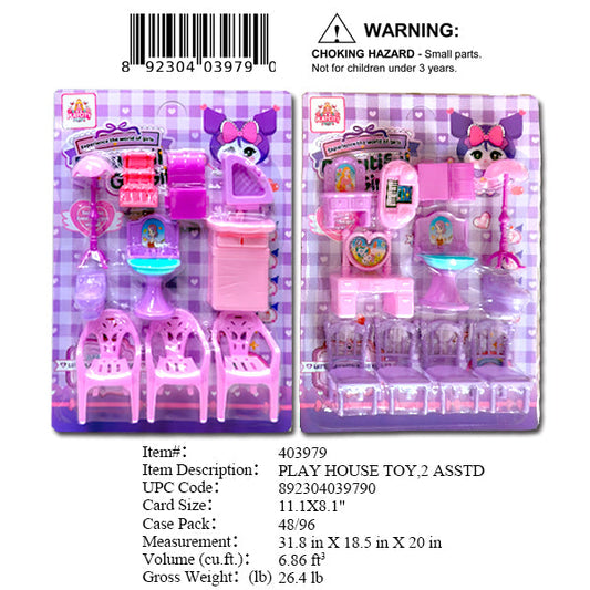 11.1X8.1"BEAUTIFUL FURNITURE PLAY SET