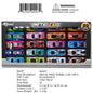 13X6.7X0.8"20PC METAL CAR SET