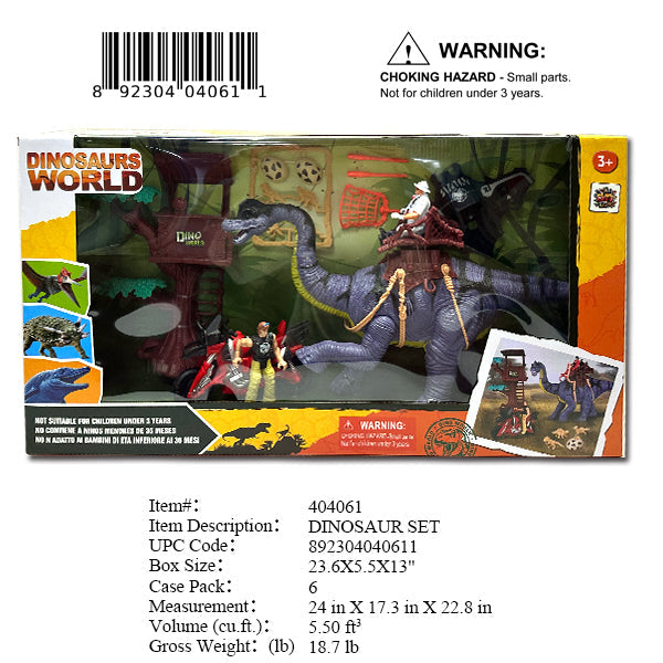 23.6X17.3X22.8"ACTION FIGS DINSAURS WORLD SET